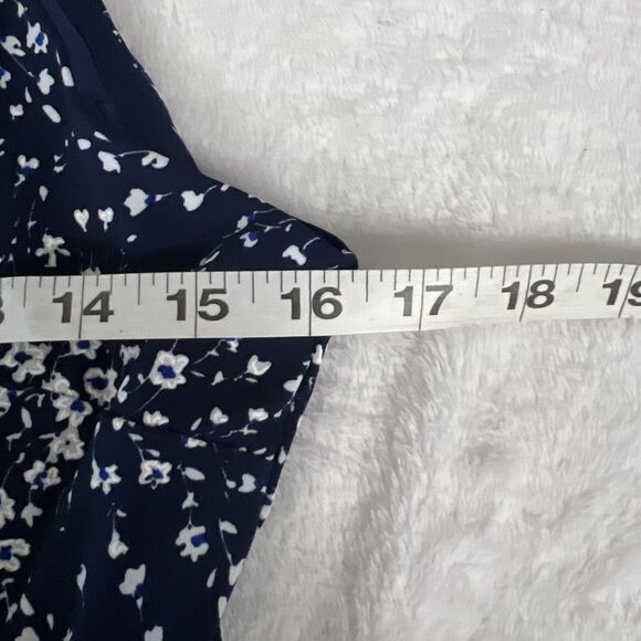 Fortune + Ivy Dress Womens Large Blue Floral Spaghetti Strap Flair Stitch Fix - Picture 10 of 14